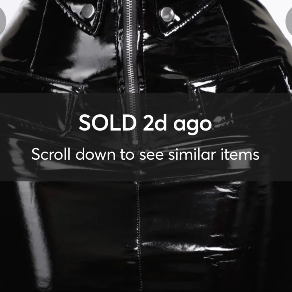 Faux leather black skirt